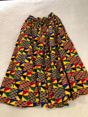 African print palazzo pants. One size fits most.